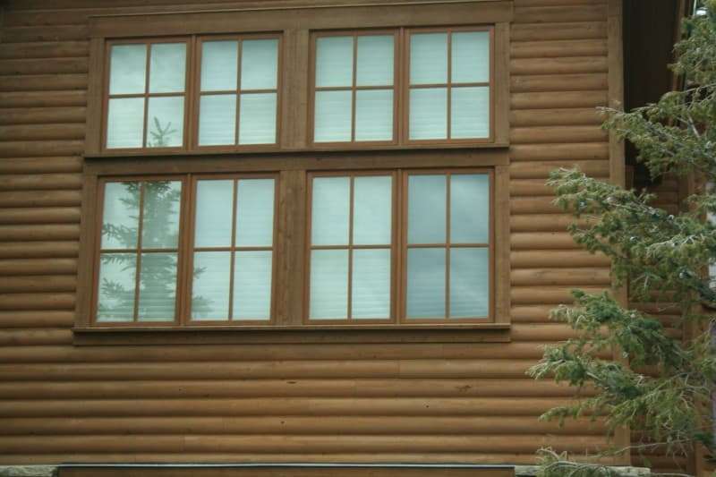 Shiplap Half Log Siding Installed.