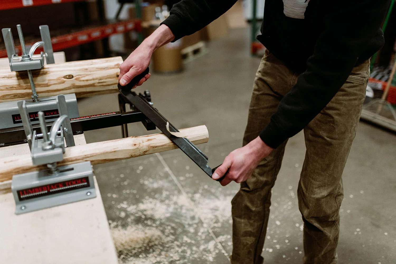 Log Lock How to Peel Logs – Wasatch Timber Products
