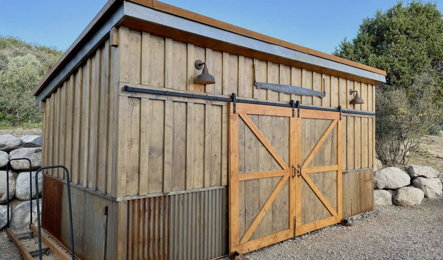 Custom wood Siding spruce board & batten sealed with Sashco Capture stain