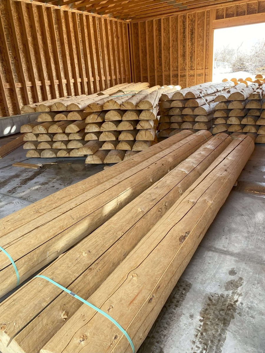 Hand Peeled Log Siding