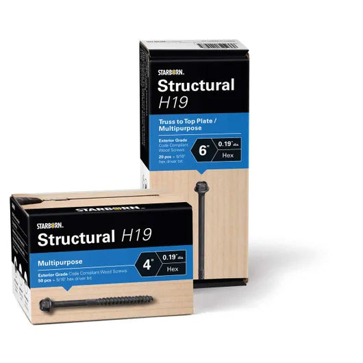 H19 Multipurpose Structural Wood Screws by Starborn